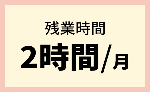 残業時間2時間/月